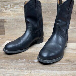 Ariat Heritage Roper Black Leather Western Boots Men's Size 11.5